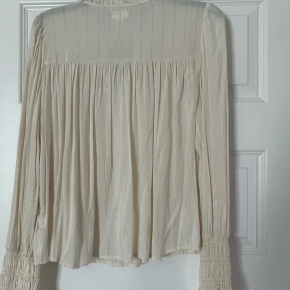a.n.a Cream Blouse with Textured Design - Picture 2 of 3